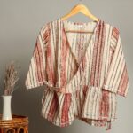 Handmade Block Print Cotton for Women ? Ethnic Floral Printed Top with Long Sleeves